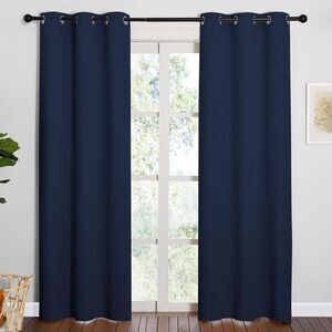NICETOWN -  42"x84" Grommet Top Thermal Insulated Nav Blue